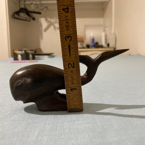 Vintage Whale Sculpture Ironwood MCM Wood Carving - Picture 6 of 7